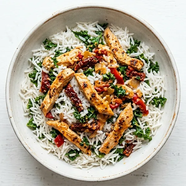 Tuscan Sun-Dried Tomato Chicken With Kale Rice Mix